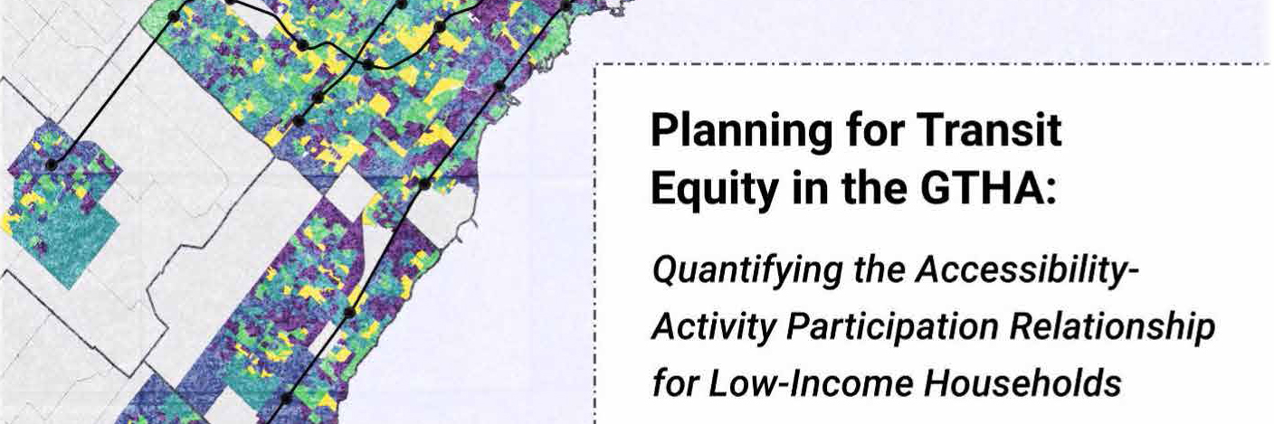 Report cover page showing map of Toronto and paper title