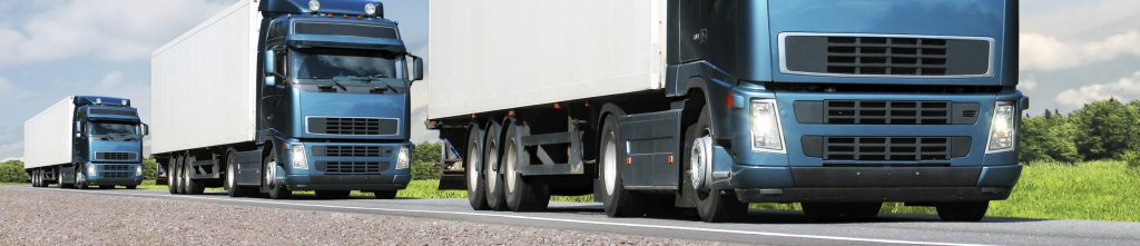 trucks on the highway