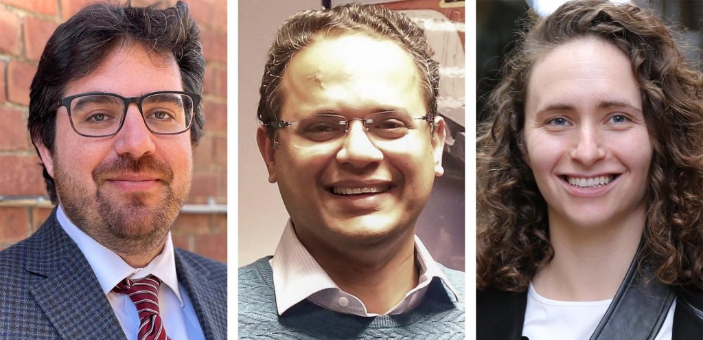 head shots of Professors Steven Farber, Khandker Nurul Habib and Shoshanna Saxe
