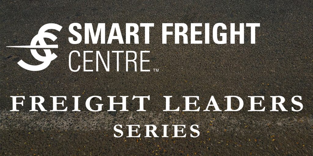 Smart Freight Centre logo and series name against asphalt background