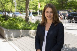 Shauna Brail on St. George Street, University of Toronto