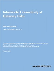 Image of cover of Rebecca Nelson's Outcomes Report on Intermodal Connectivity at Gateway Hubs