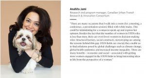Anahita holds a cute small dog