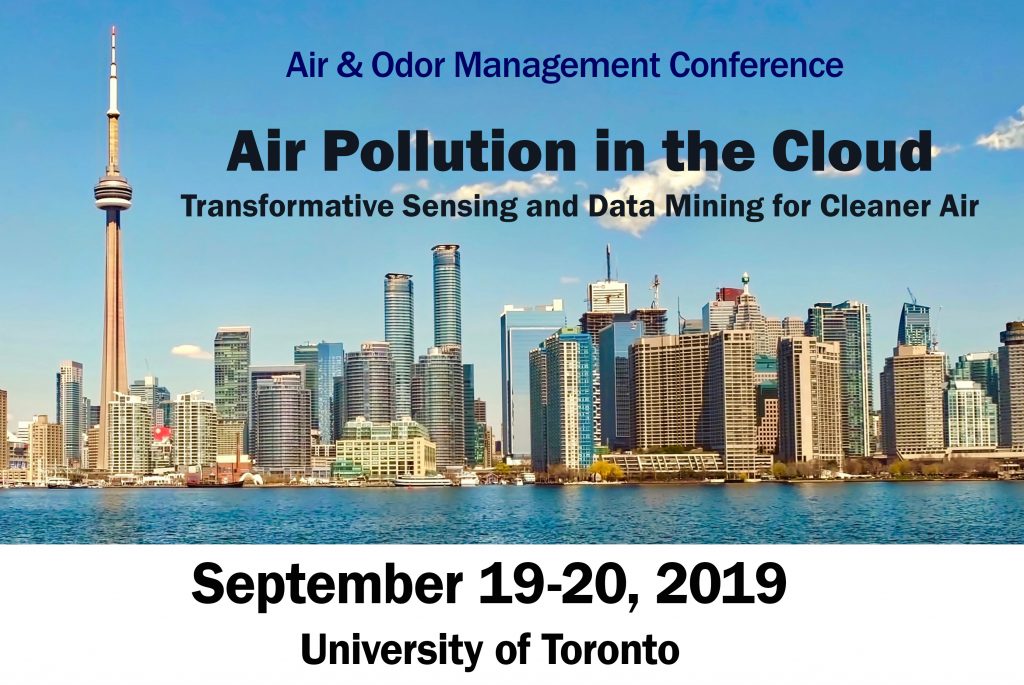 Conference information against photo of Toronto skyline