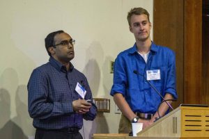 two speakers take audience questions