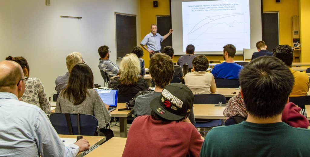 Professor in front of full class